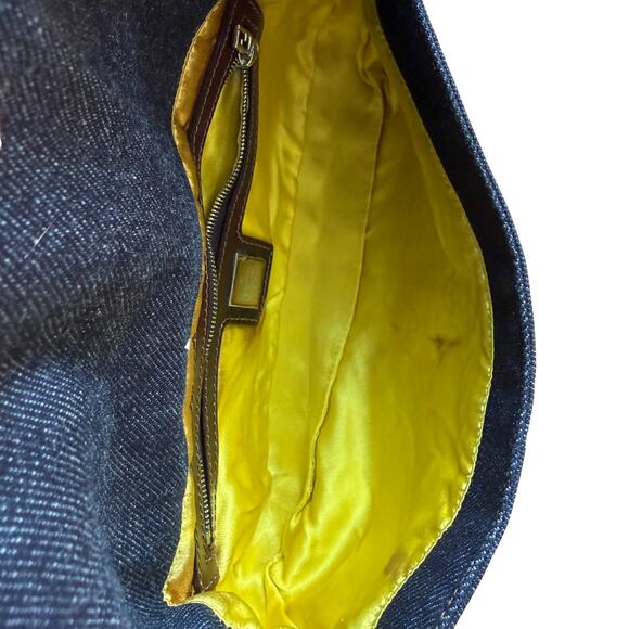 Fendi Baguette Blue Denim Flower Beaded - Picture 8 of 8